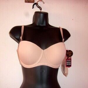 Youmita Nude 40C PushUp Bra w/Multiway Straps NWT